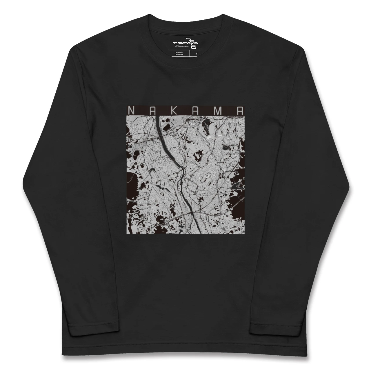 【中間(福岡県)】地図柄ロングスリーブTシャツ