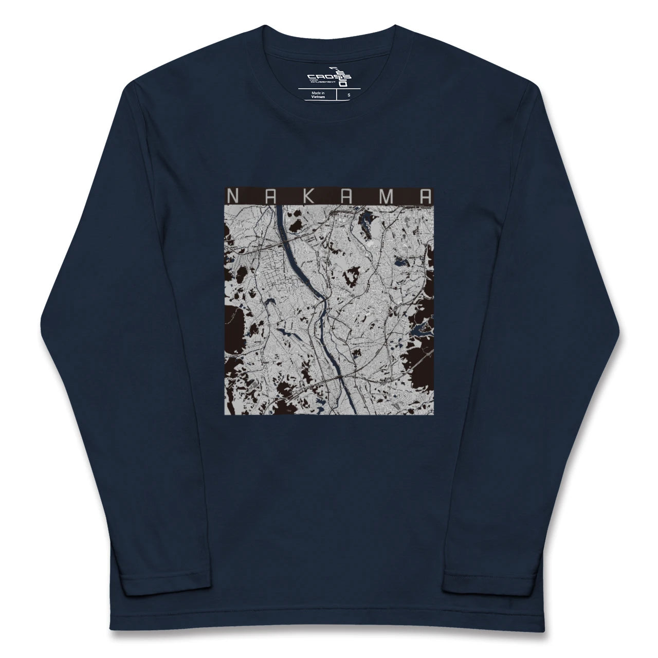 【中間(福岡県)】地図柄ロングスリーブTシャツ