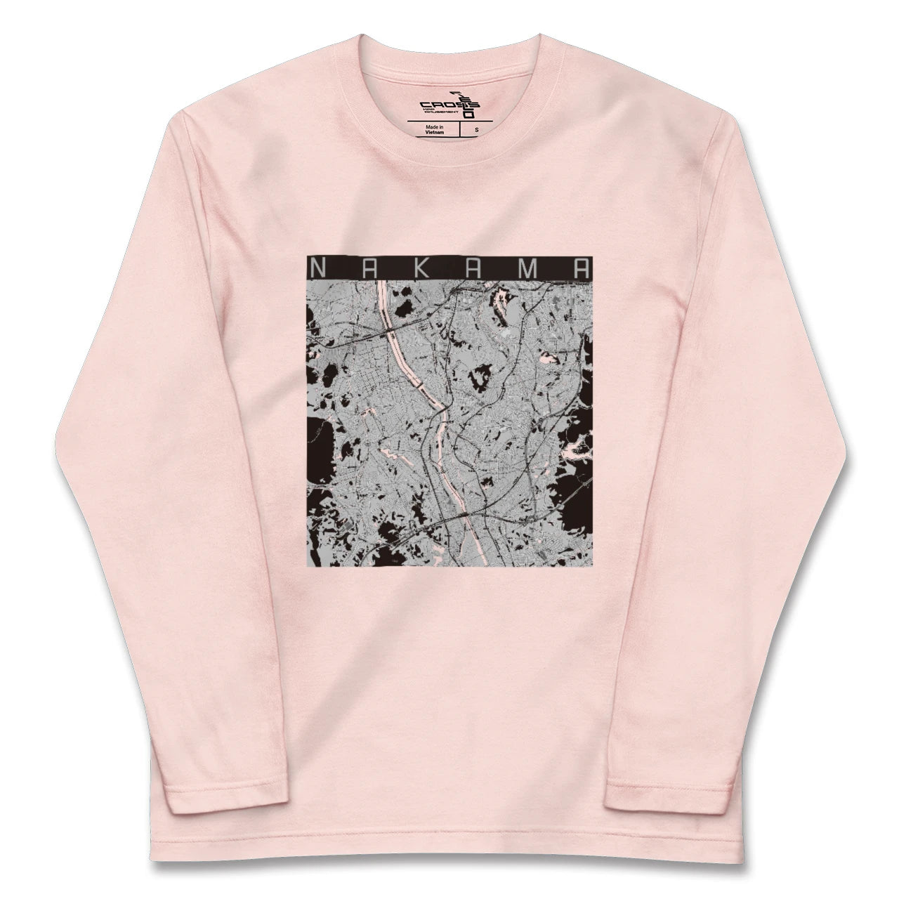 【中間(福岡県)】地図柄ロングスリーブTシャツ