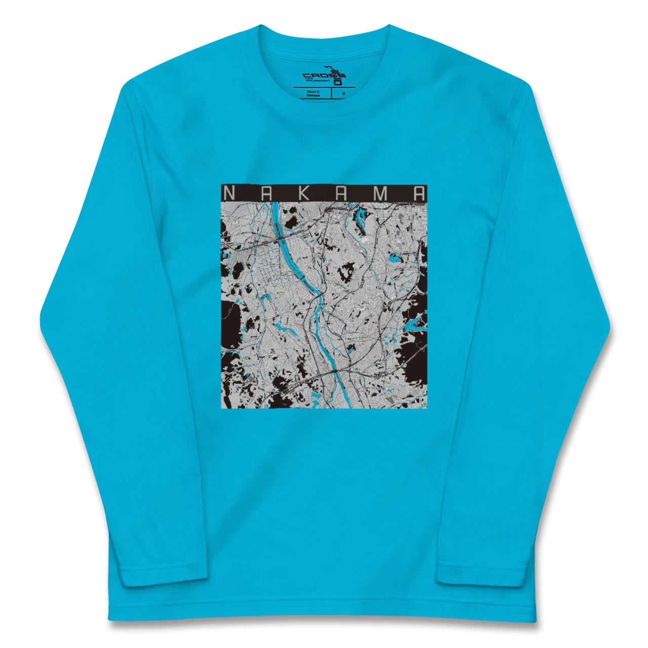 【中間(福岡県)】地図柄ロングスリーブTシャツ