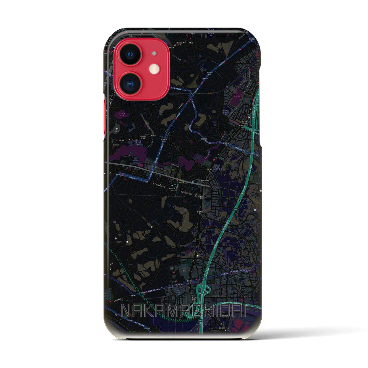 【仲町台(神奈川県)】地図柄iPhoneケース(バックカバータイプ)