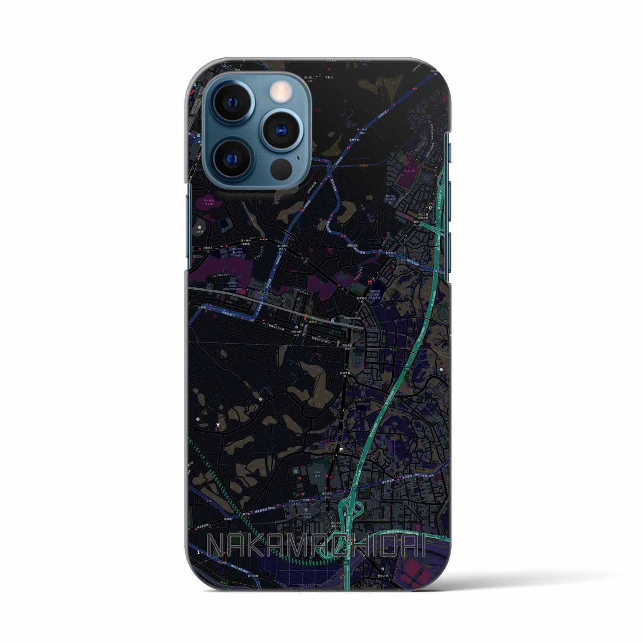 【仲町台(神奈川県)】地図柄iPhoneケース(バックカバータイプ)