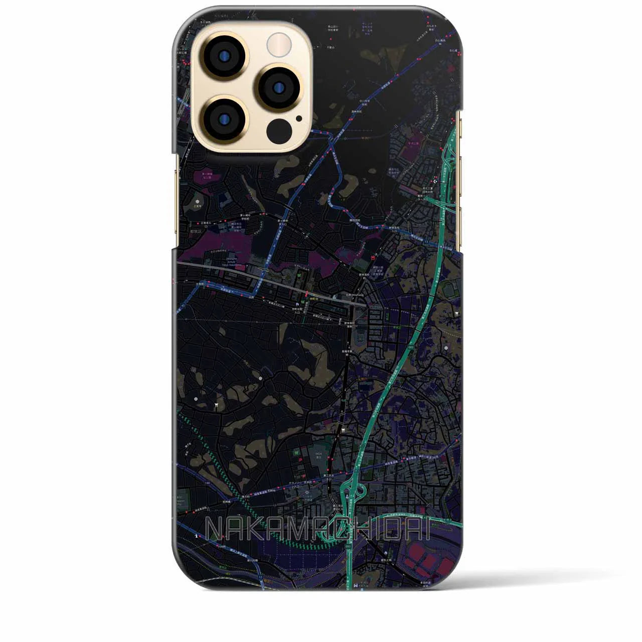 【仲町台(神奈川県)】地図柄iPhoneケース(バックカバータイプ)