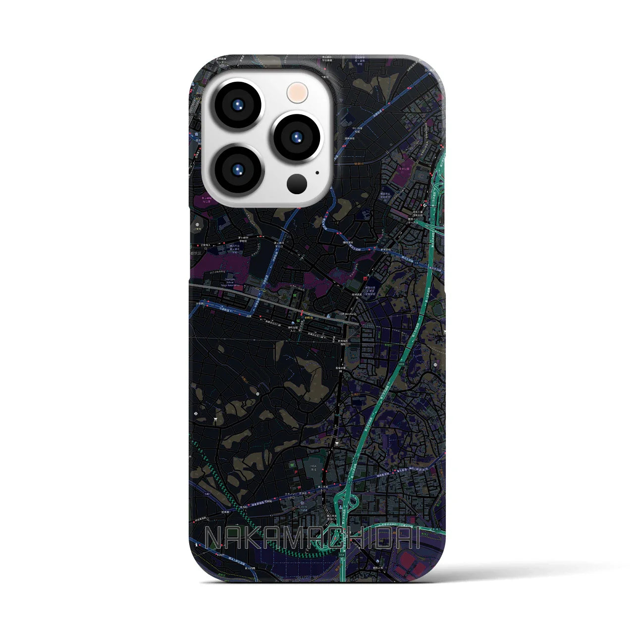 【仲町台(神奈川県)】地図柄iPhoneケース(バックカバータイプ)
