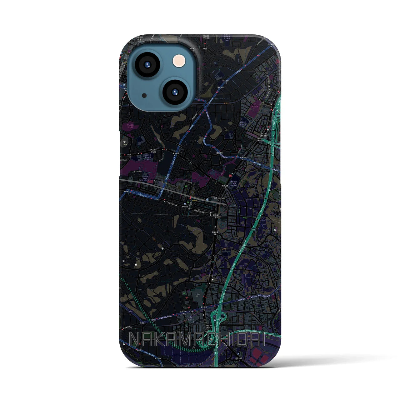 【仲町台(神奈川県)】地図柄iPhoneケース(バックカバータイプ)