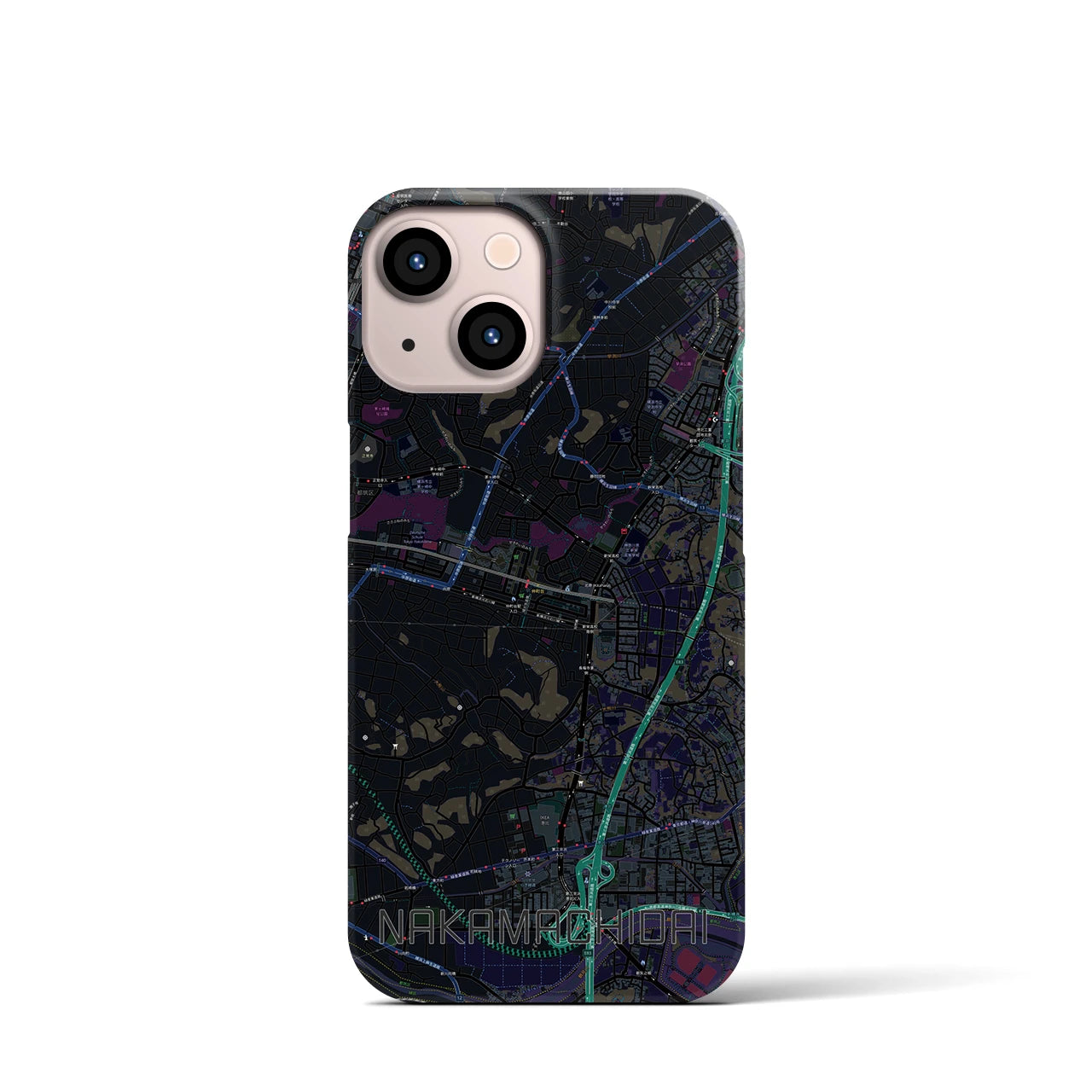 【仲町台(神奈川県)】地図柄iPhoneケース(バックカバータイプ)