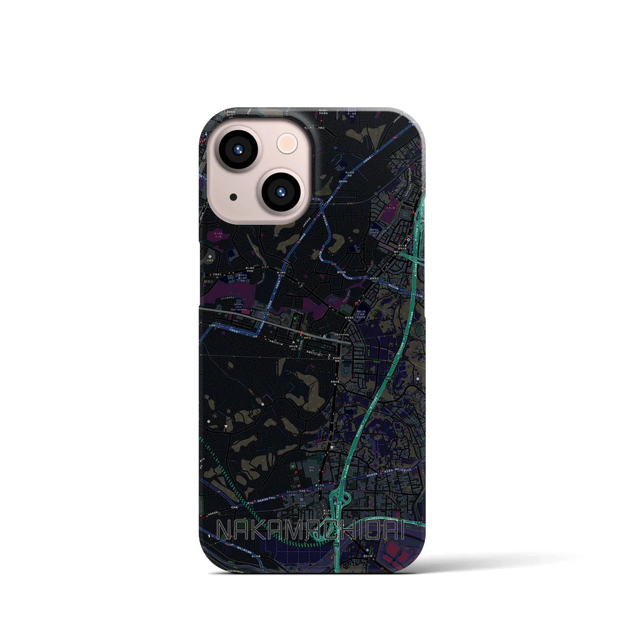 【仲町台(神奈川県)】地図柄iPhoneケース(バックカバータイプ)