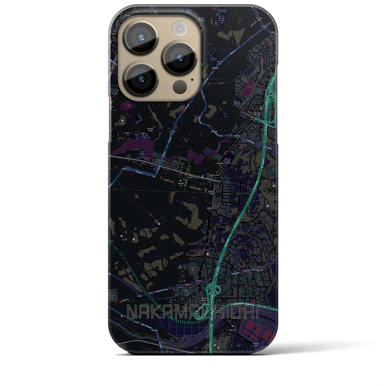 【仲町台(神奈川県)】地図柄iPhoneケース(バックカバータイプ)