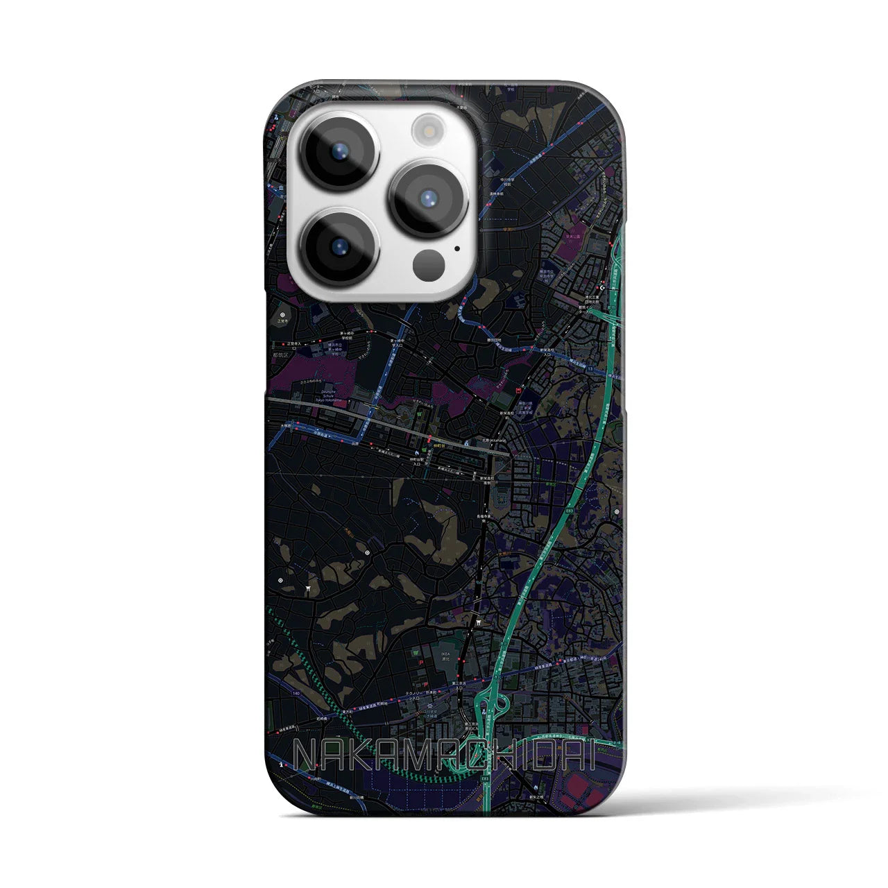 【仲町台(神奈川県)】地図柄iPhoneケース(バックカバータイプ)