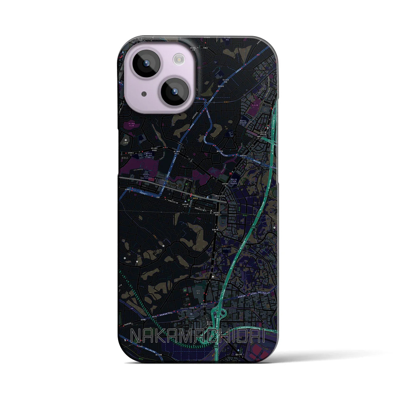 【仲町台(神奈川県)】地図柄iPhoneケース(バックカバータイプ)
