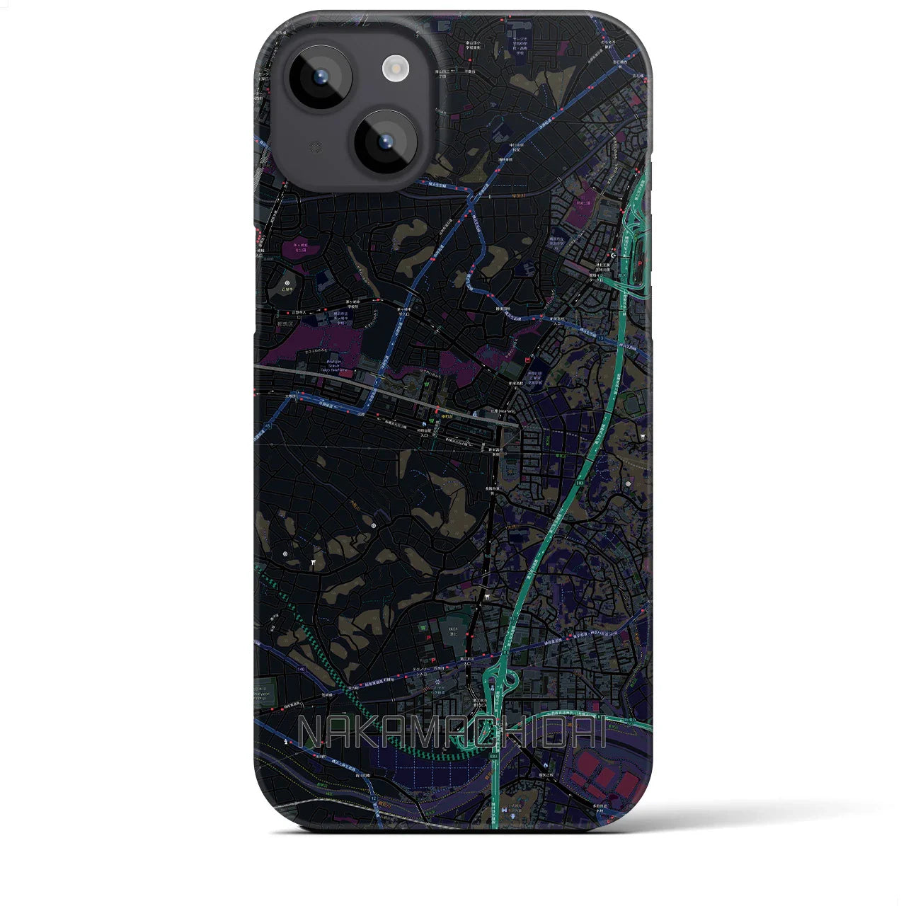 【仲町台(神奈川県)】地図柄iPhoneケース(バックカバータイプ)