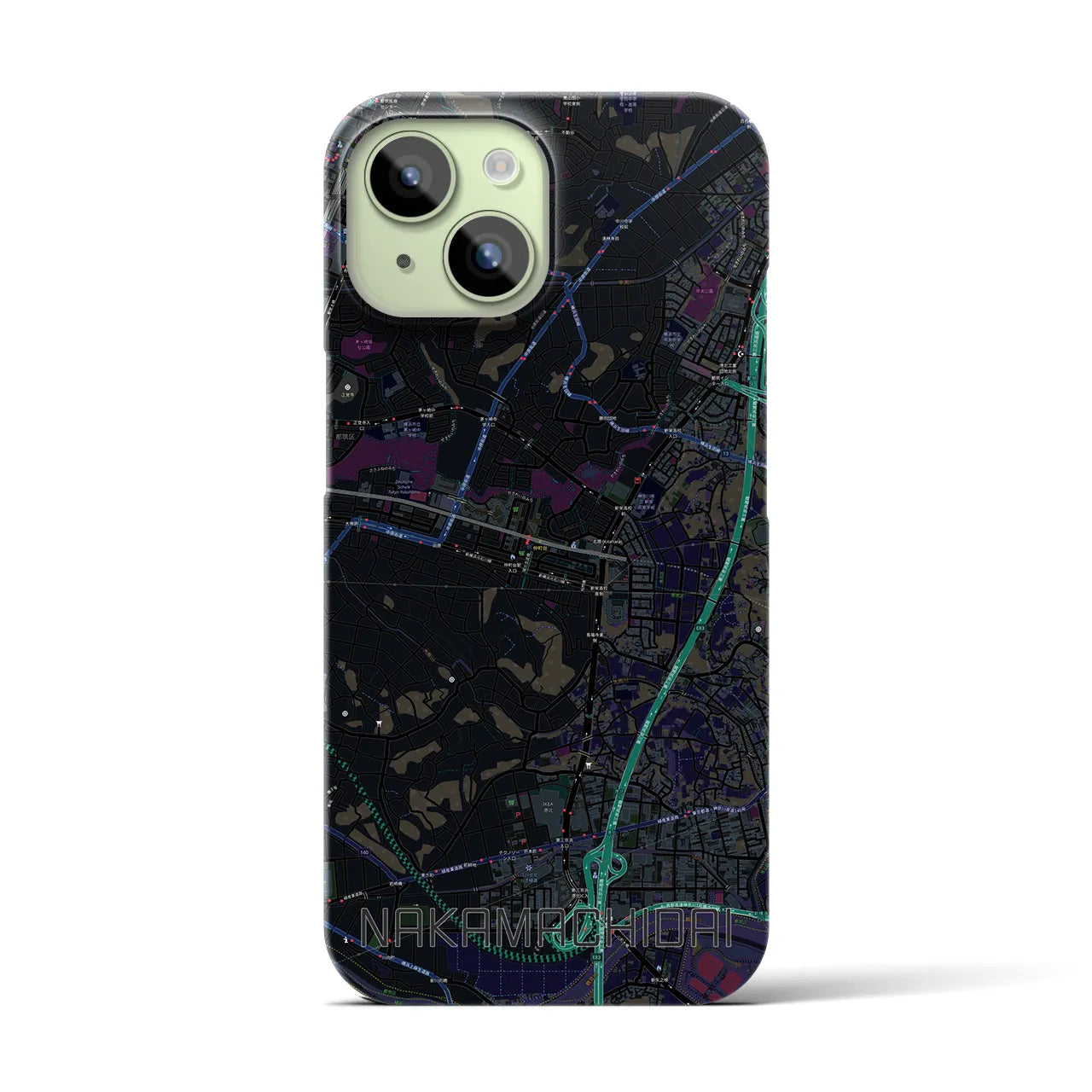 【仲町台(神奈川県)】地図柄iPhoneケース(バックカバータイプ)