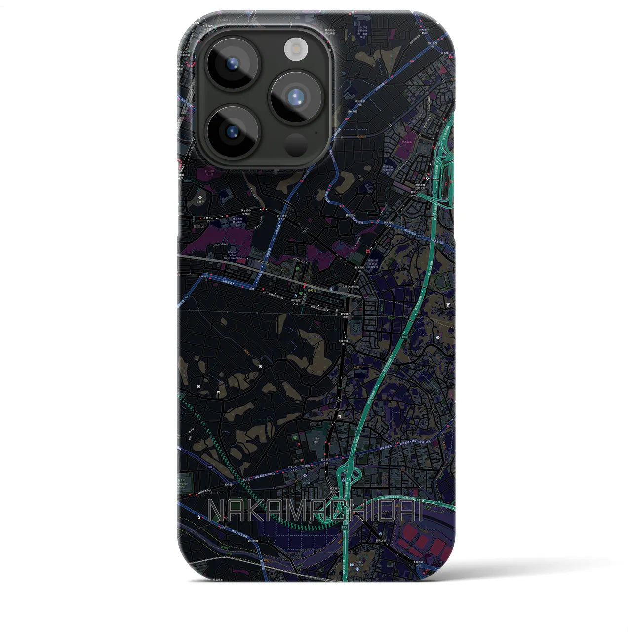【仲町台(神奈川県)】地図柄iPhoneケース(バックカバータイプ)