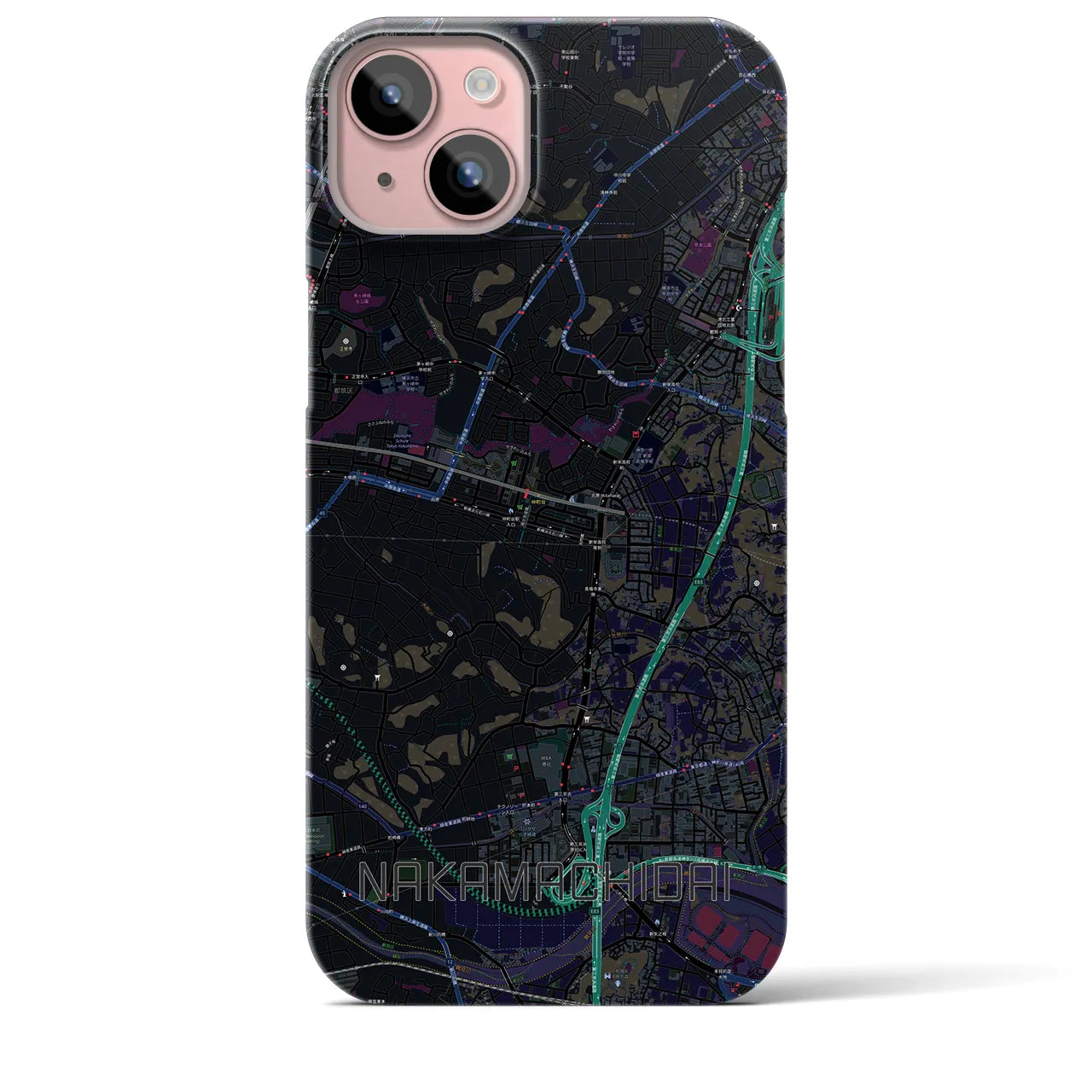 【仲町台(神奈川県)】地図柄iPhoneケース(バックカバータイプ)