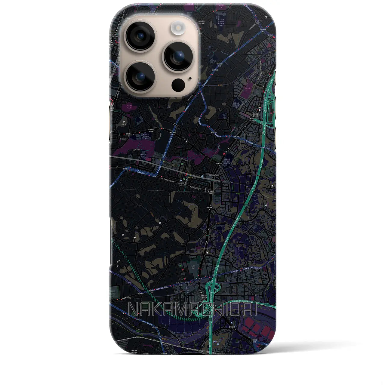 【仲町台(神奈川県)】地図柄iPhoneケース(バックカバータイプ)