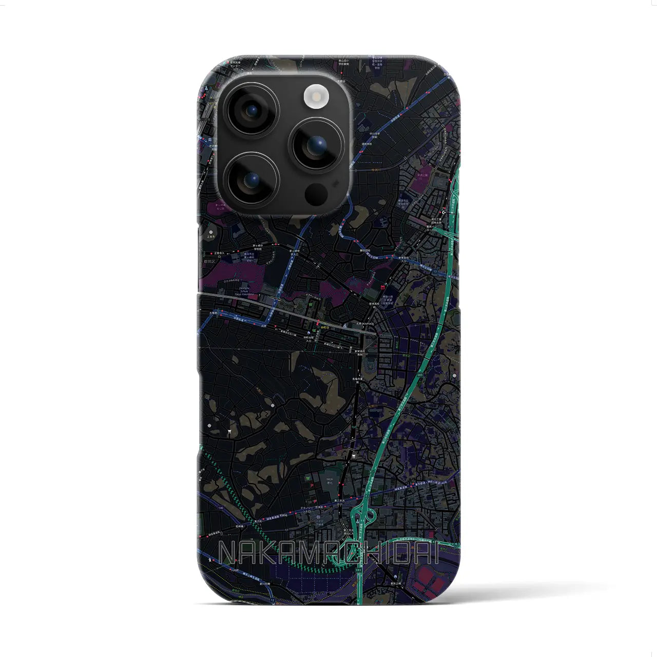 【仲町台(神奈川県)】地図柄iPhoneケース(バックカバータイプ)