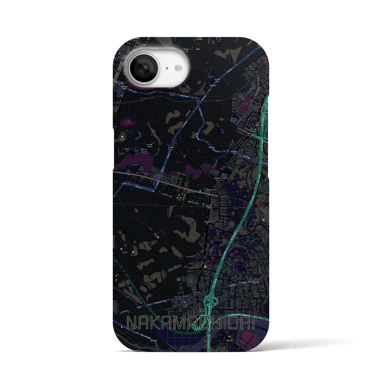 【仲町台(神奈川県)】地図柄iPhoneケース(バックカバータイプ)