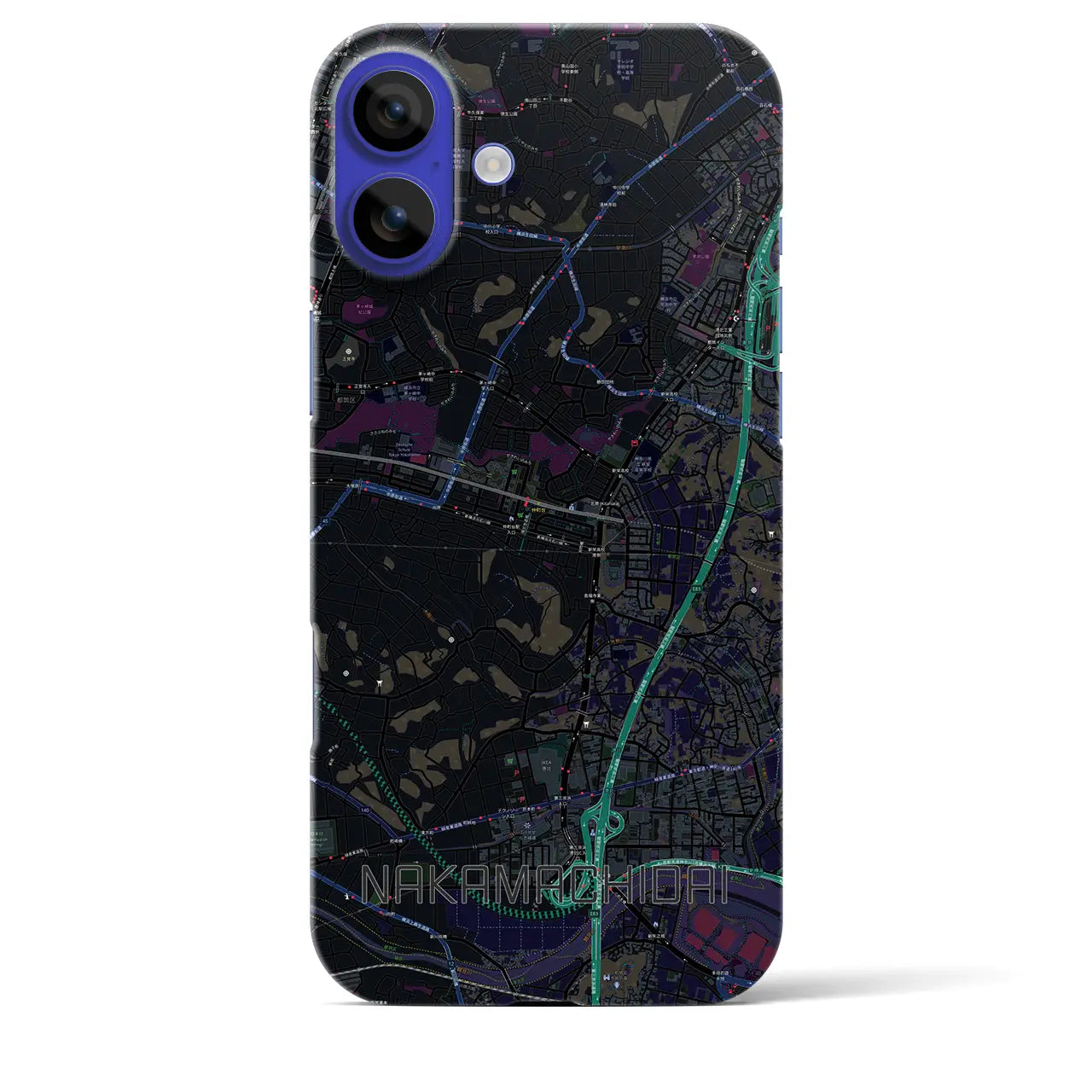 【仲町台(神奈川県)】地図柄iPhoneケース(バックカバータイプ)