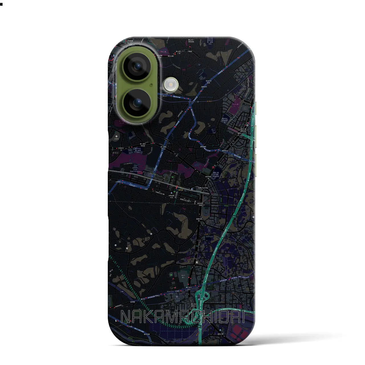 【仲町台(神奈川県)】地図柄iPhoneケース(バックカバータイプ)