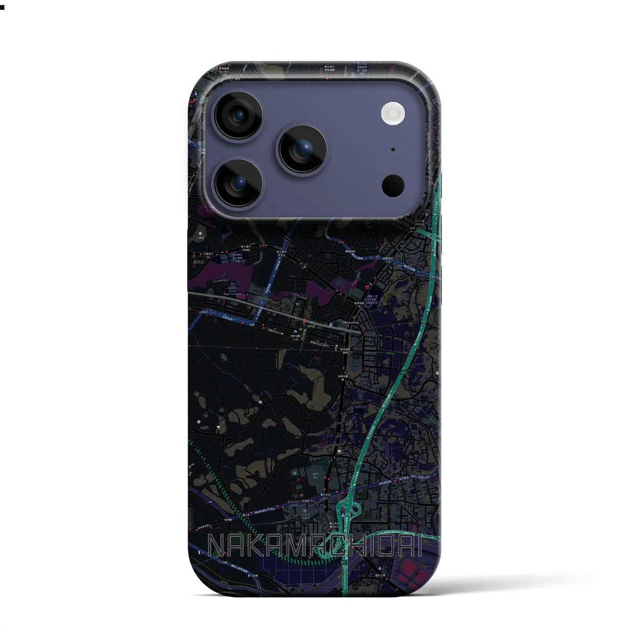 【仲町台(神奈川県)】地図柄iPhoneケース(バックカバータイプ)