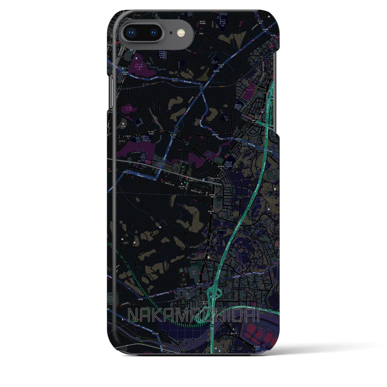【仲町台(神奈川県)】地図柄iPhoneケース(バックカバータイプ)