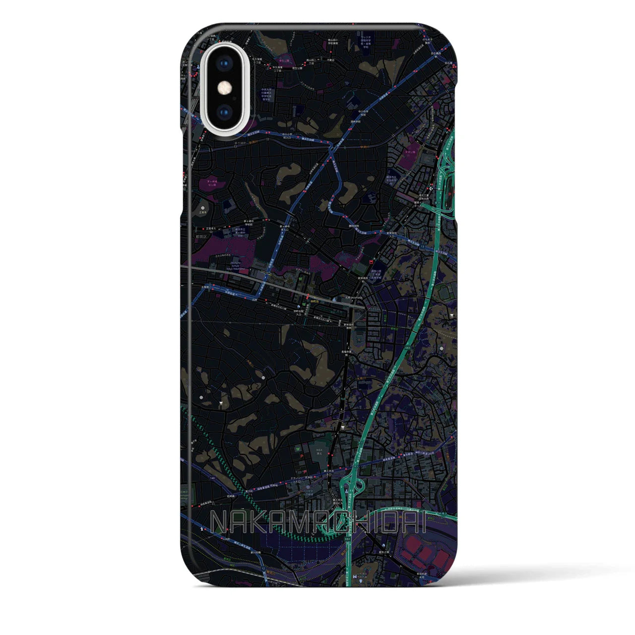 【仲町台(神奈川県)】地図柄iPhoneケース(バックカバータイプ)