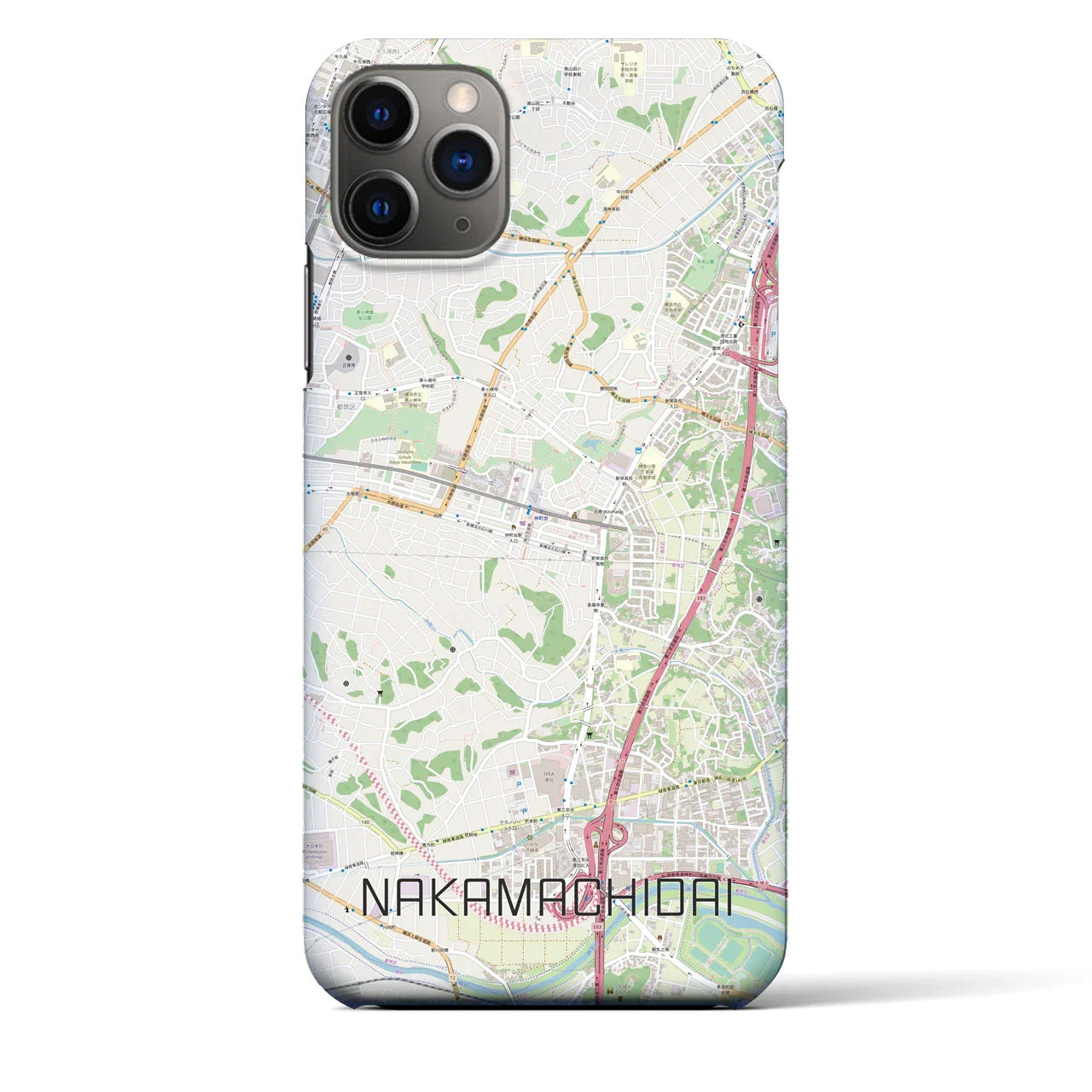 【仲町台(神奈川県)】地図柄iPhoneケース(バックカバータイプ)