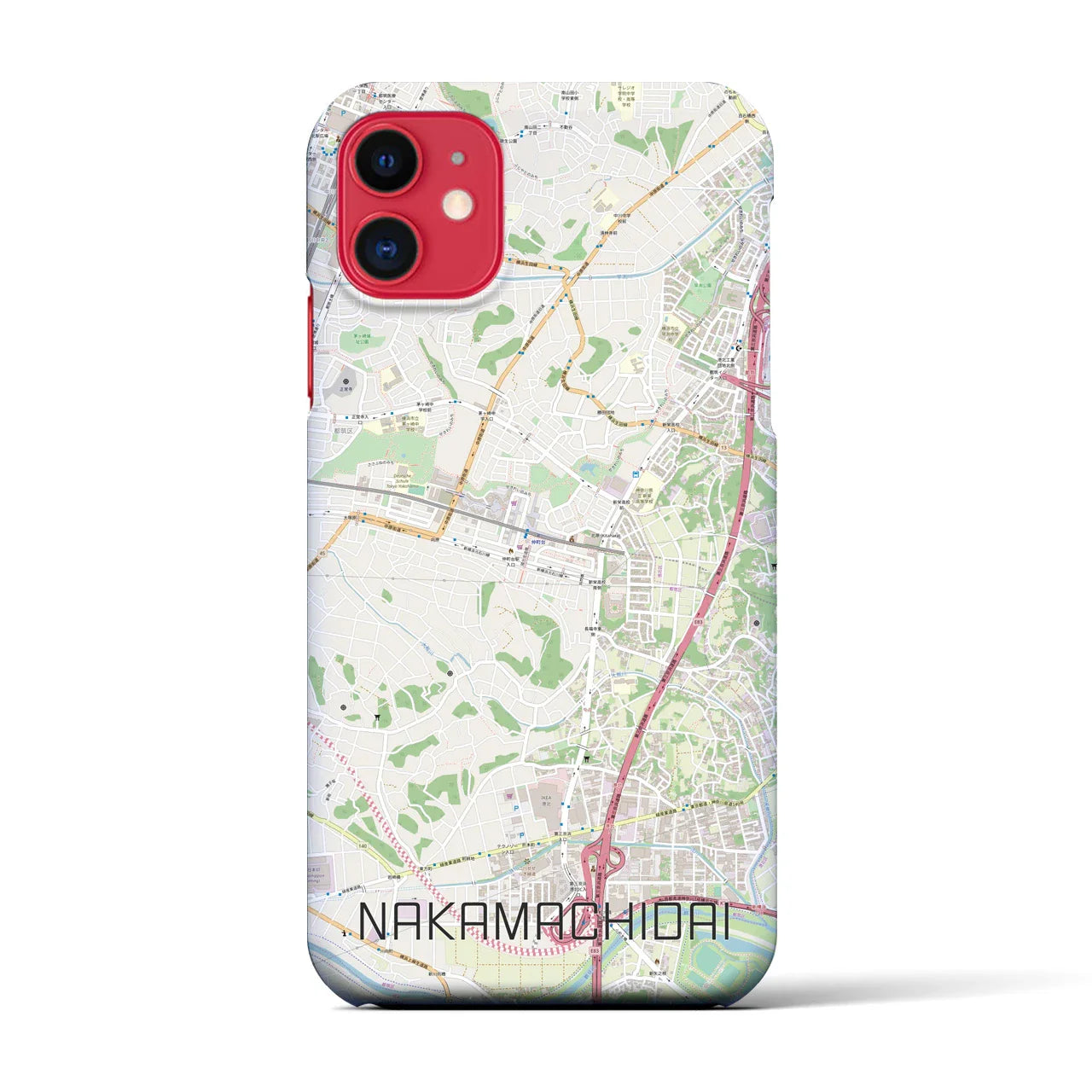 【仲町台(神奈川県)】地図柄iPhoneケース(バックカバータイプ)
