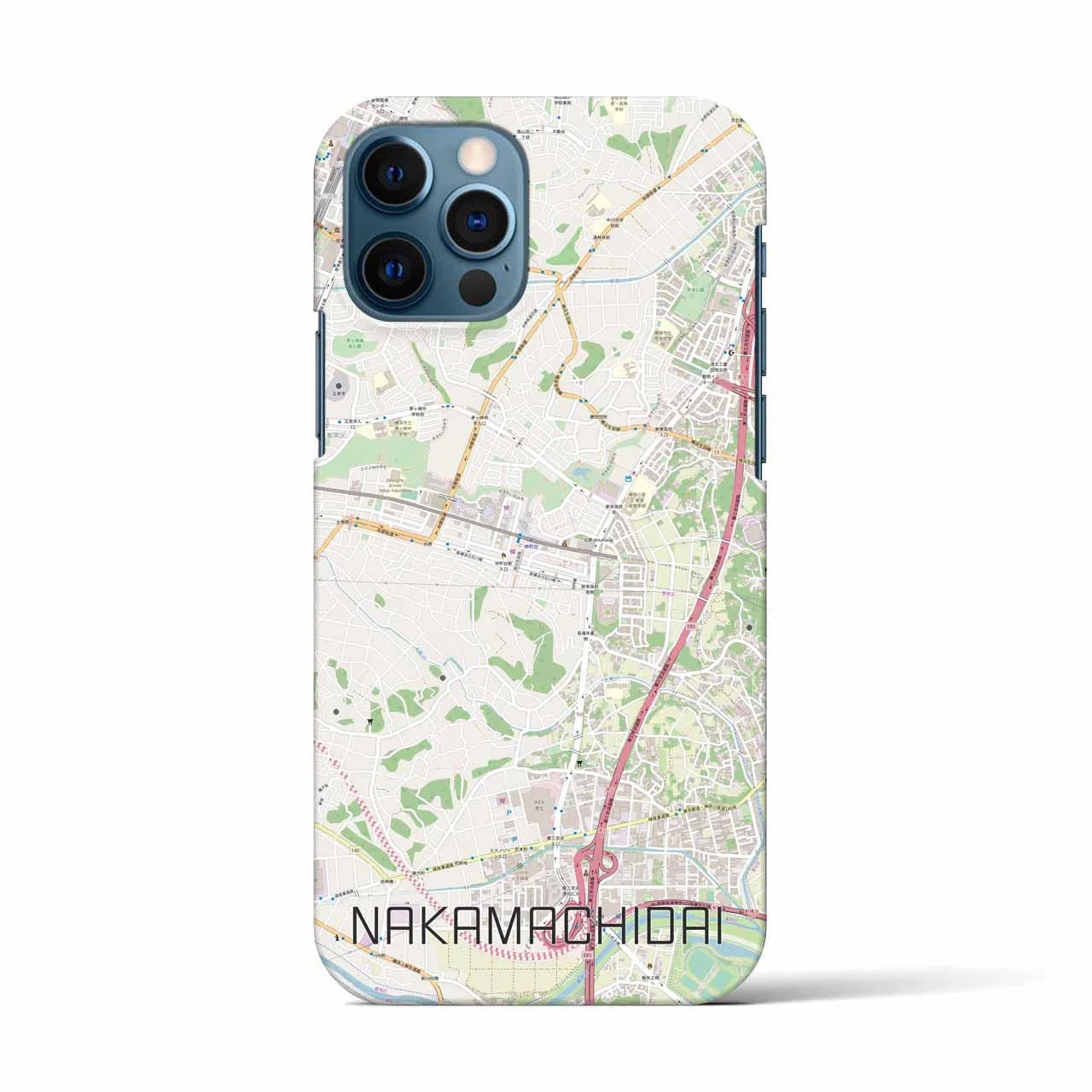 【仲町台(神奈川県)】地図柄iPhoneケース(バックカバータイプ)