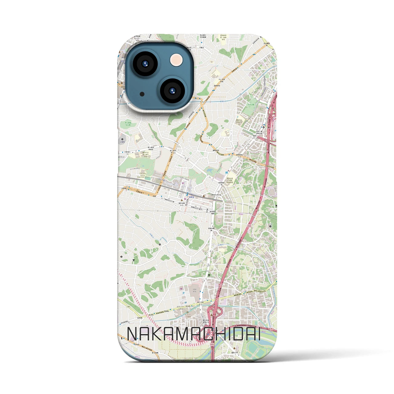 【仲町台(神奈川県)】地図柄iPhoneケース(バックカバータイプ)