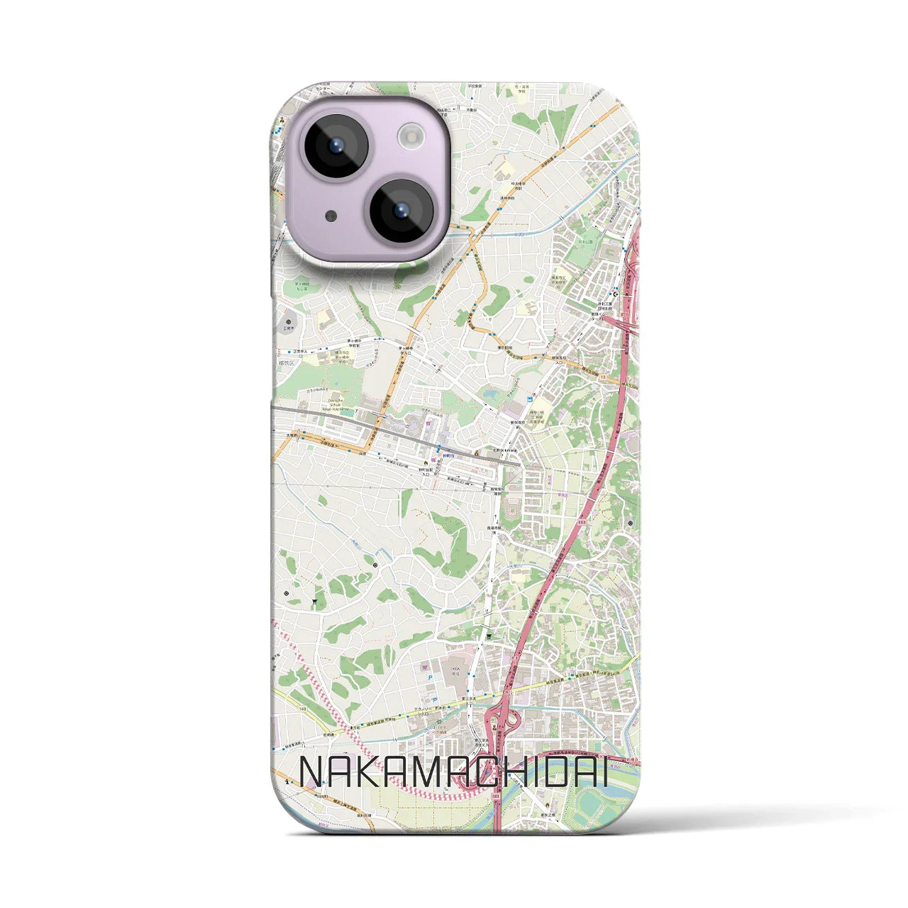 【仲町台(神奈川県)】地図柄iPhoneケース(バックカバータイプ)