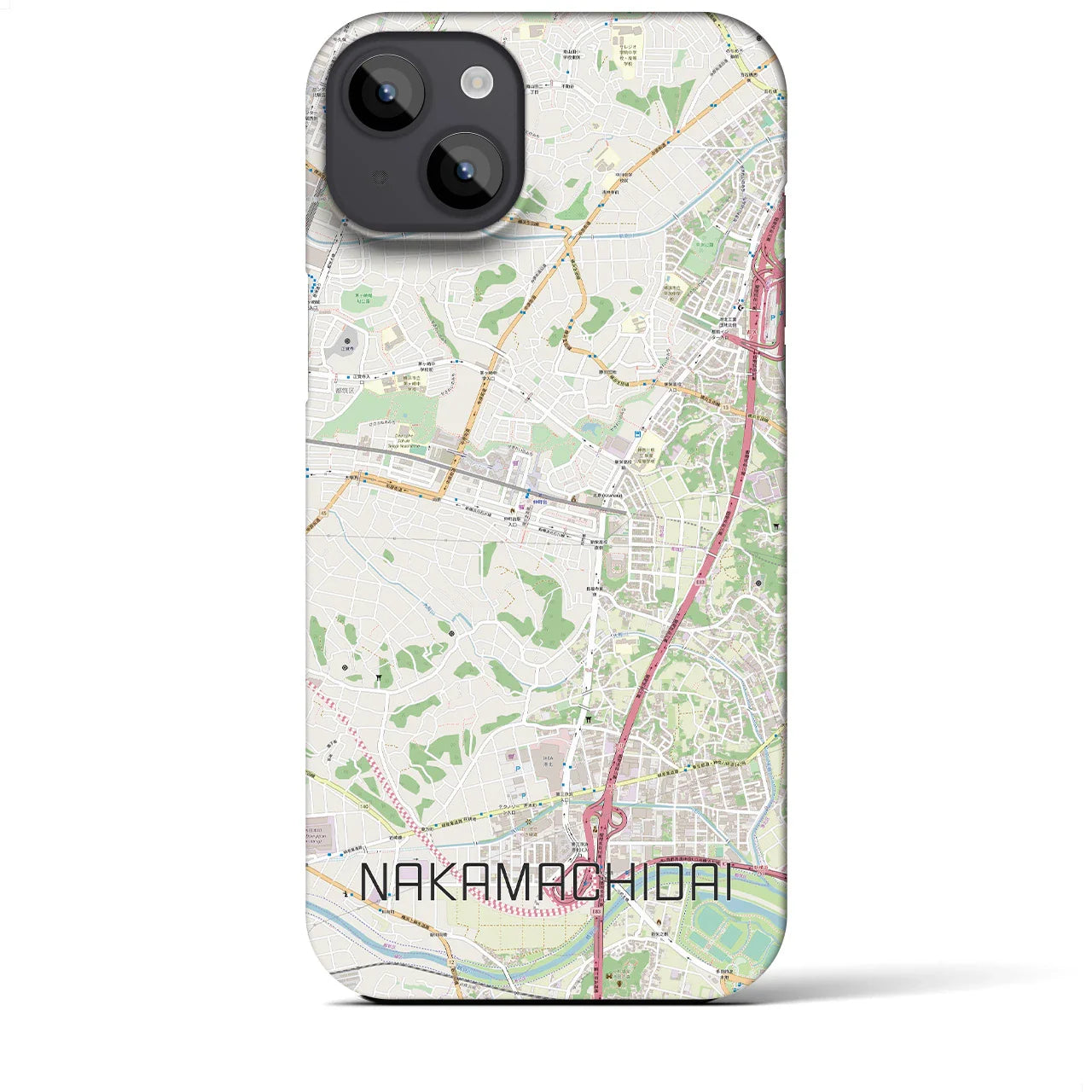 【仲町台(神奈川県)】地図柄iPhoneケース(バックカバータイプ)