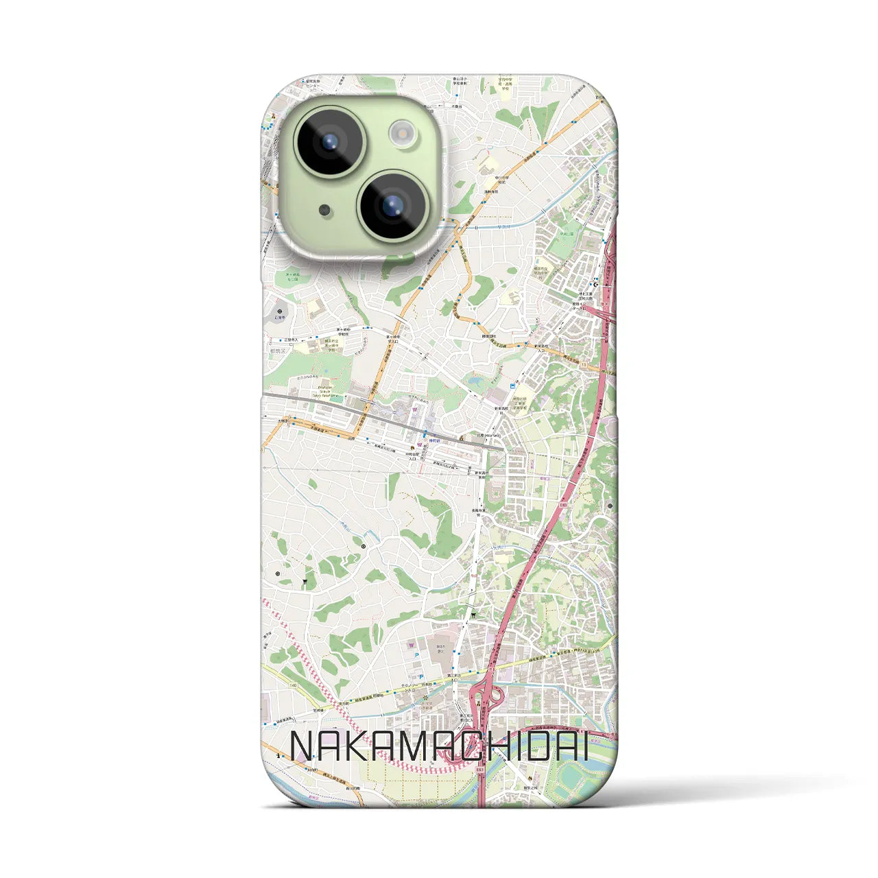 【仲町台(神奈川県)】地図柄iPhoneケース(バックカバータイプ)