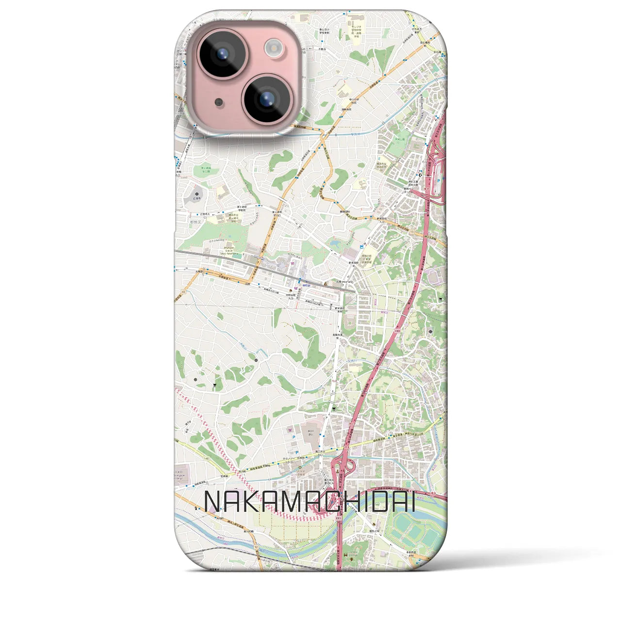 【仲町台(神奈川県)】地図柄iPhoneケース(バックカバータイプ)