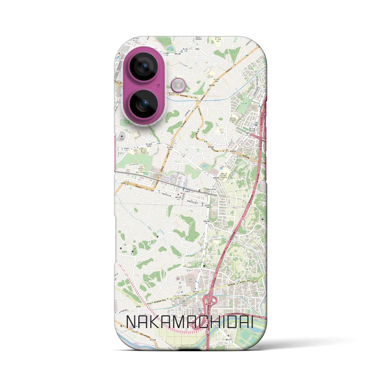 【仲町台(神奈川県)】地図柄iPhoneケース(バックカバータイプ)