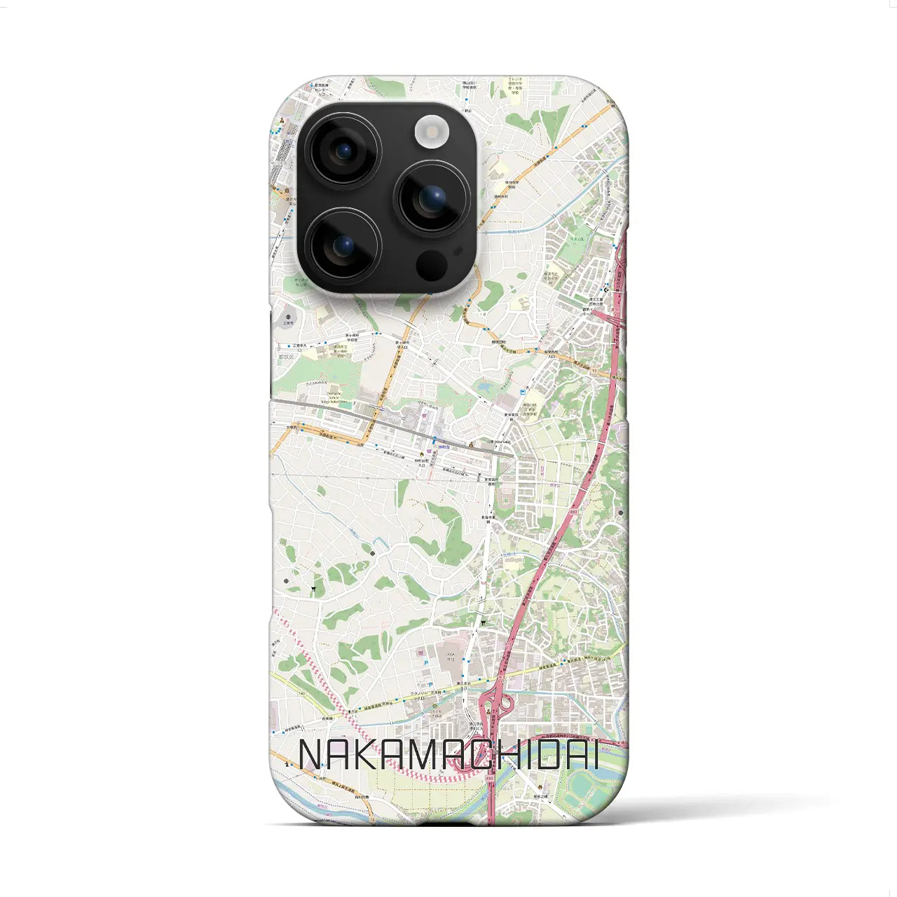 【仲町台(神奈川県)】地図柄iPhoneケース(バックカバータイプ)