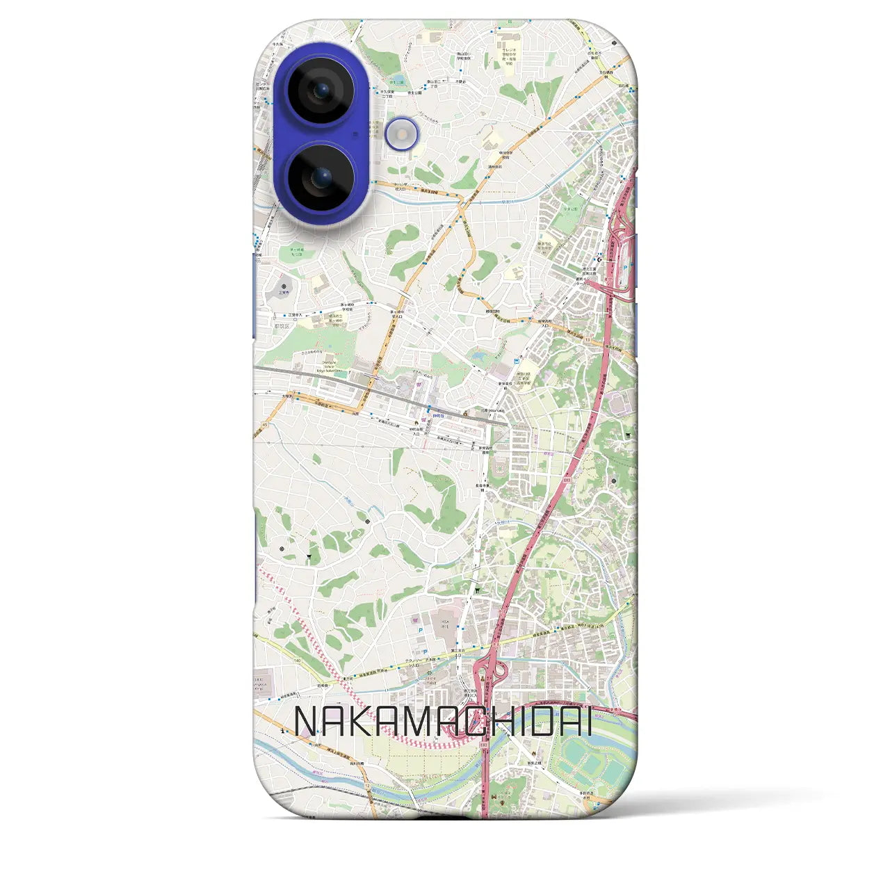 【仲町台(神奈川県)】地図柄iPhoneケース(バックカバータイプ)ナチュラル・iPhone 16 Pro Max 用
