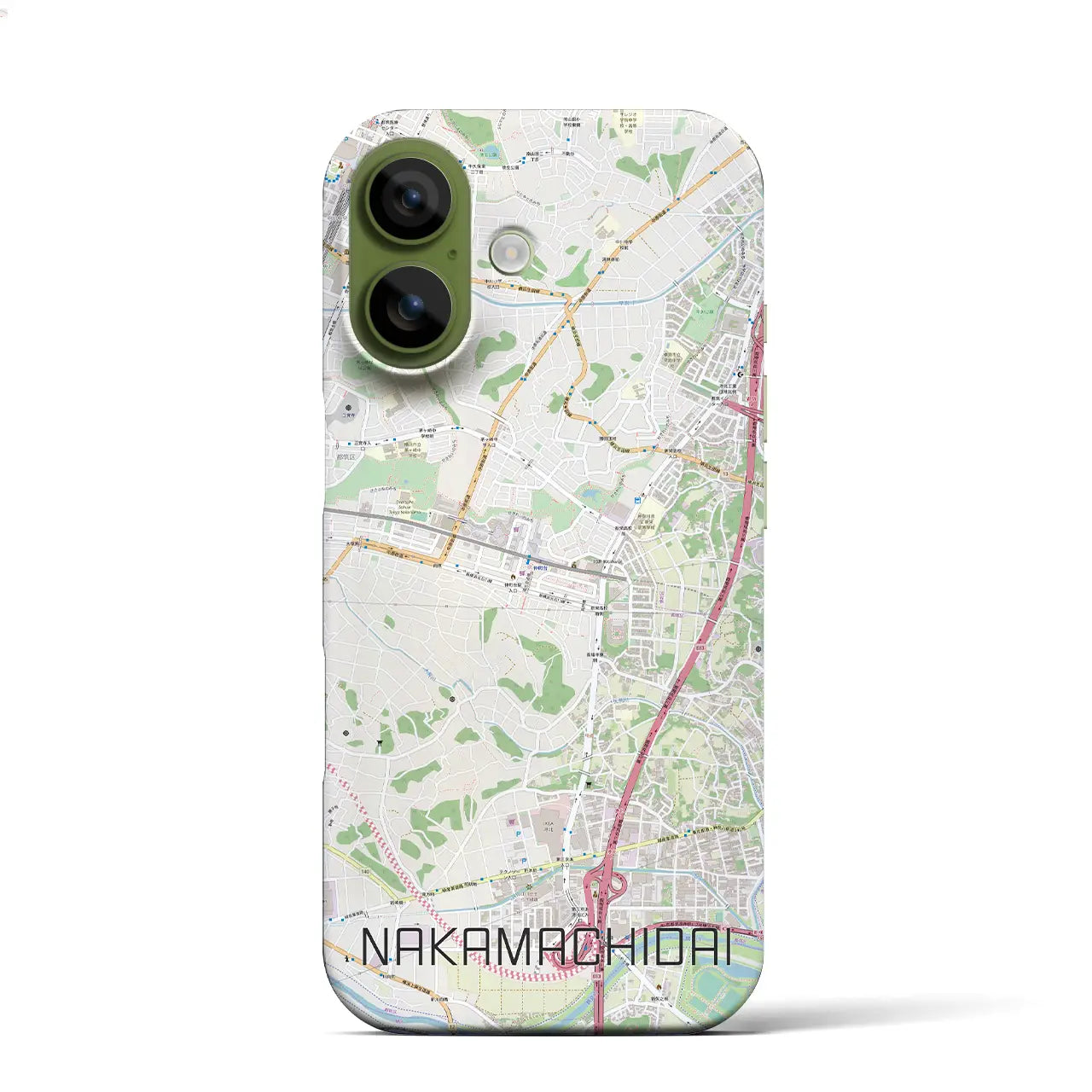 【仲町台(神奈川県)】地図柄iPhoneケース(バックカバータイプ)ナチュラル・iPhone 17 Pro Max 用