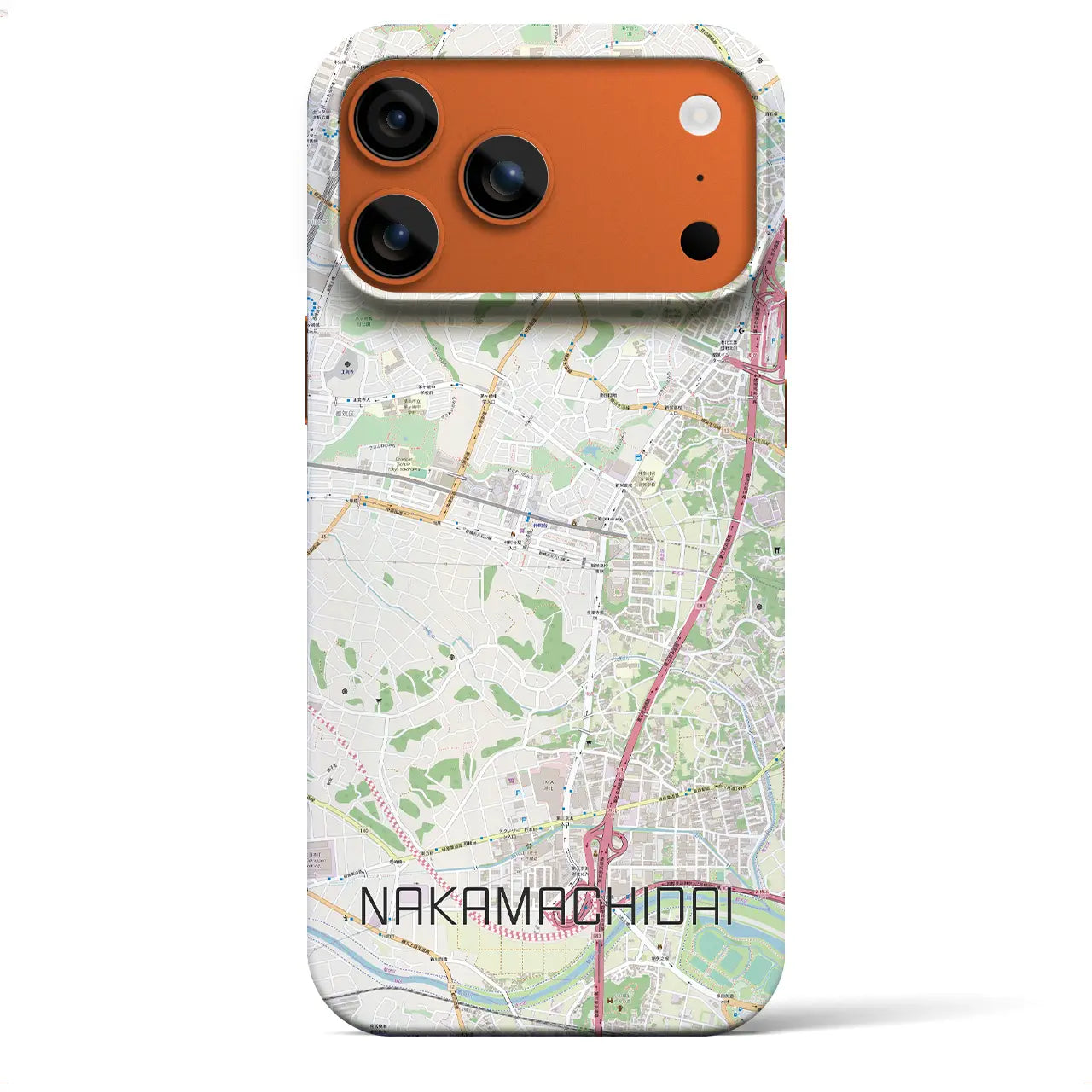 【仲町台(神奈川県)】地図柄iPhoneケース(バックカバータイプ)