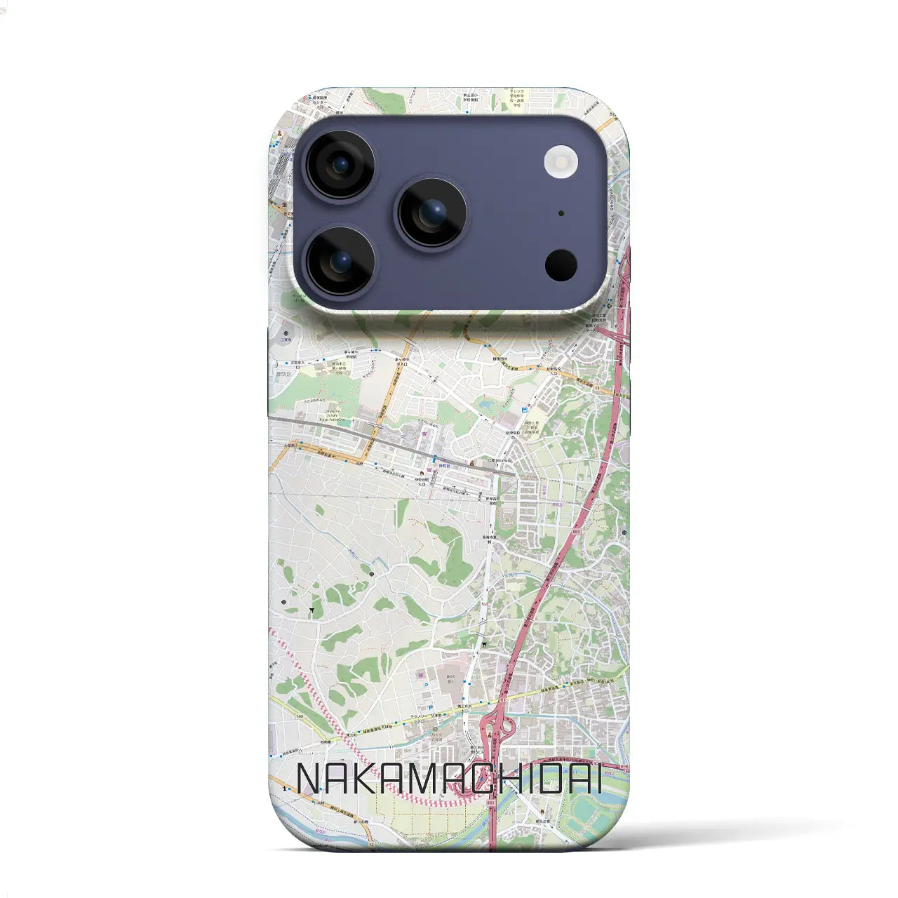 【仲町台(神奈川県)】地図柄iPhoneケース(バックカバータイプ)