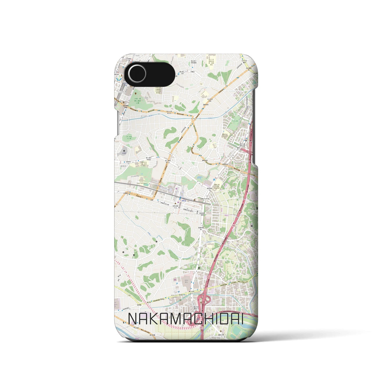 【仲町台(神奈川県)】地図柄iPhoneケース(バックカバータイプ)