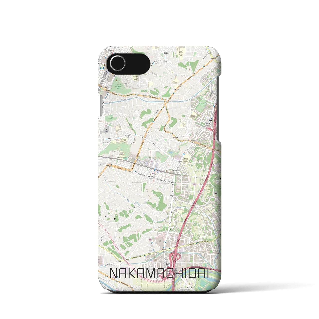 【仲町台(神奈川県)】地図柄iPhoneケース(バックカバータイプ)