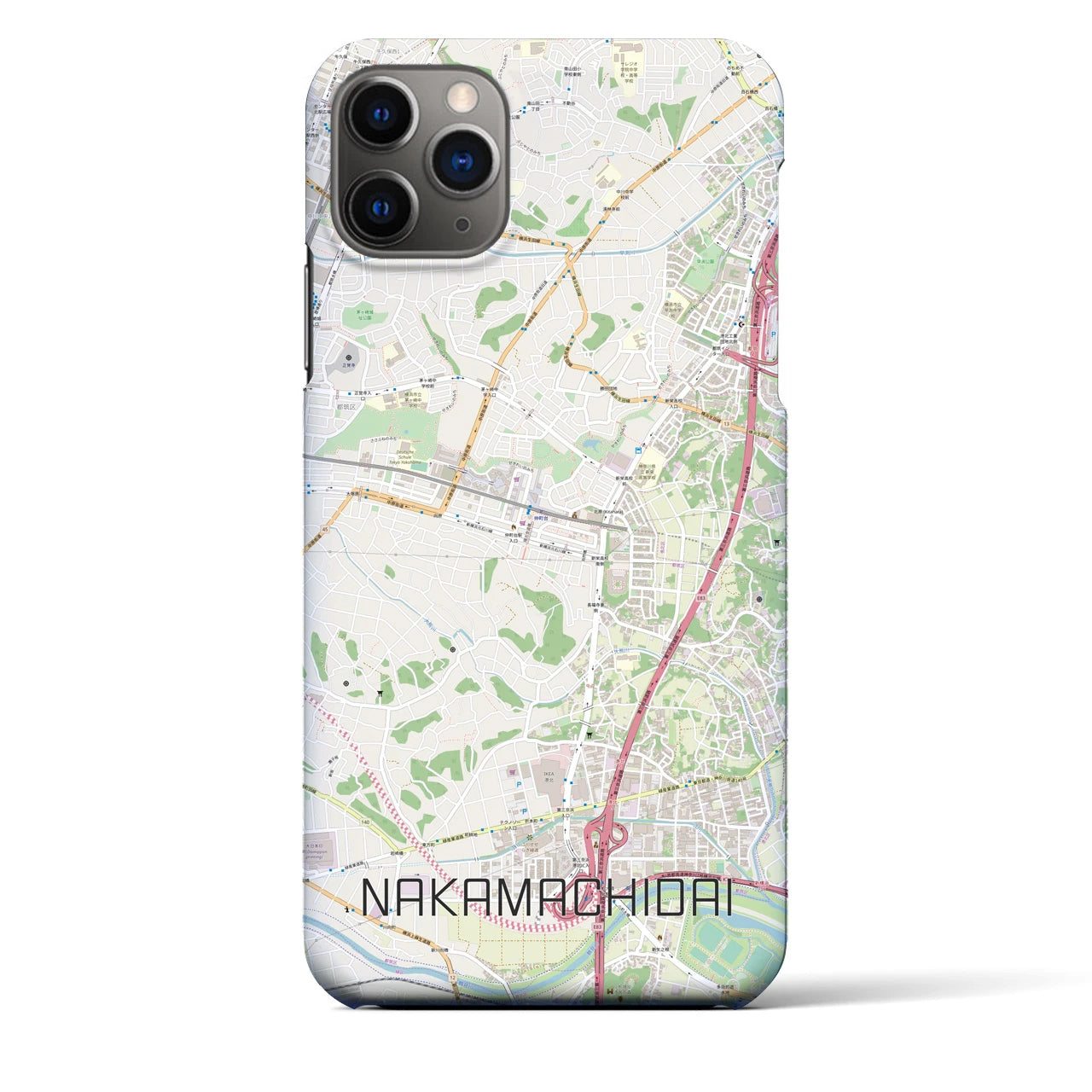 【仲町台(神奈川県)】地図柄iPhoneケース(バックカバータイプ)