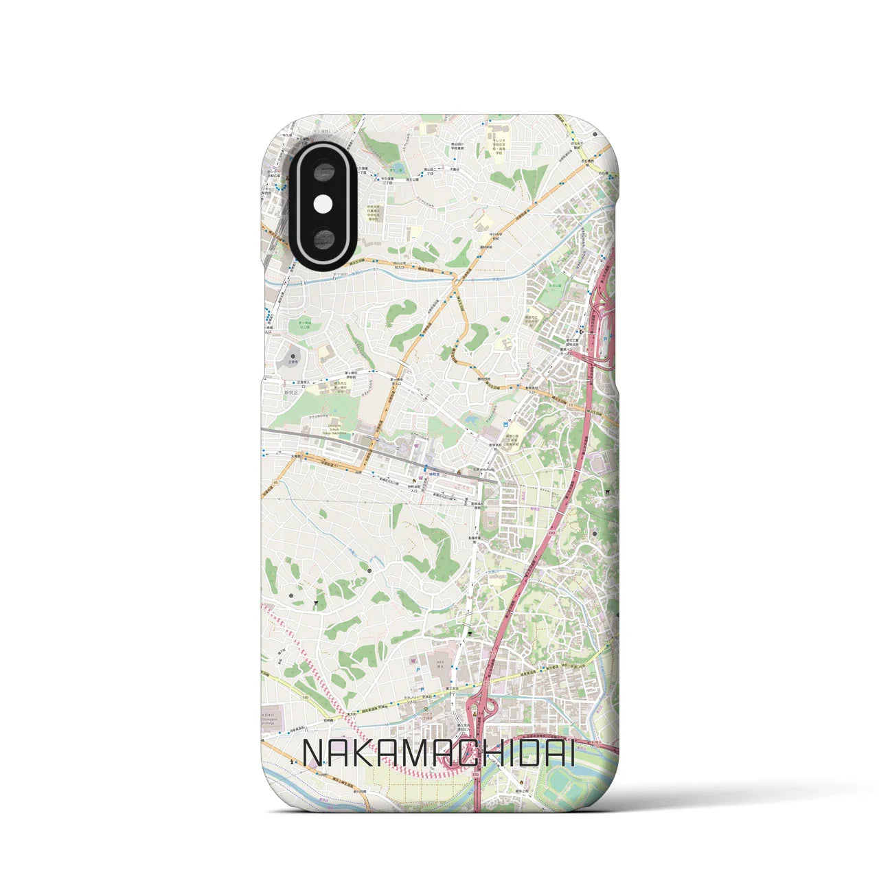 【仲町台(神奈川県)】地図柄iPhoneケース(バックカバータイプ)