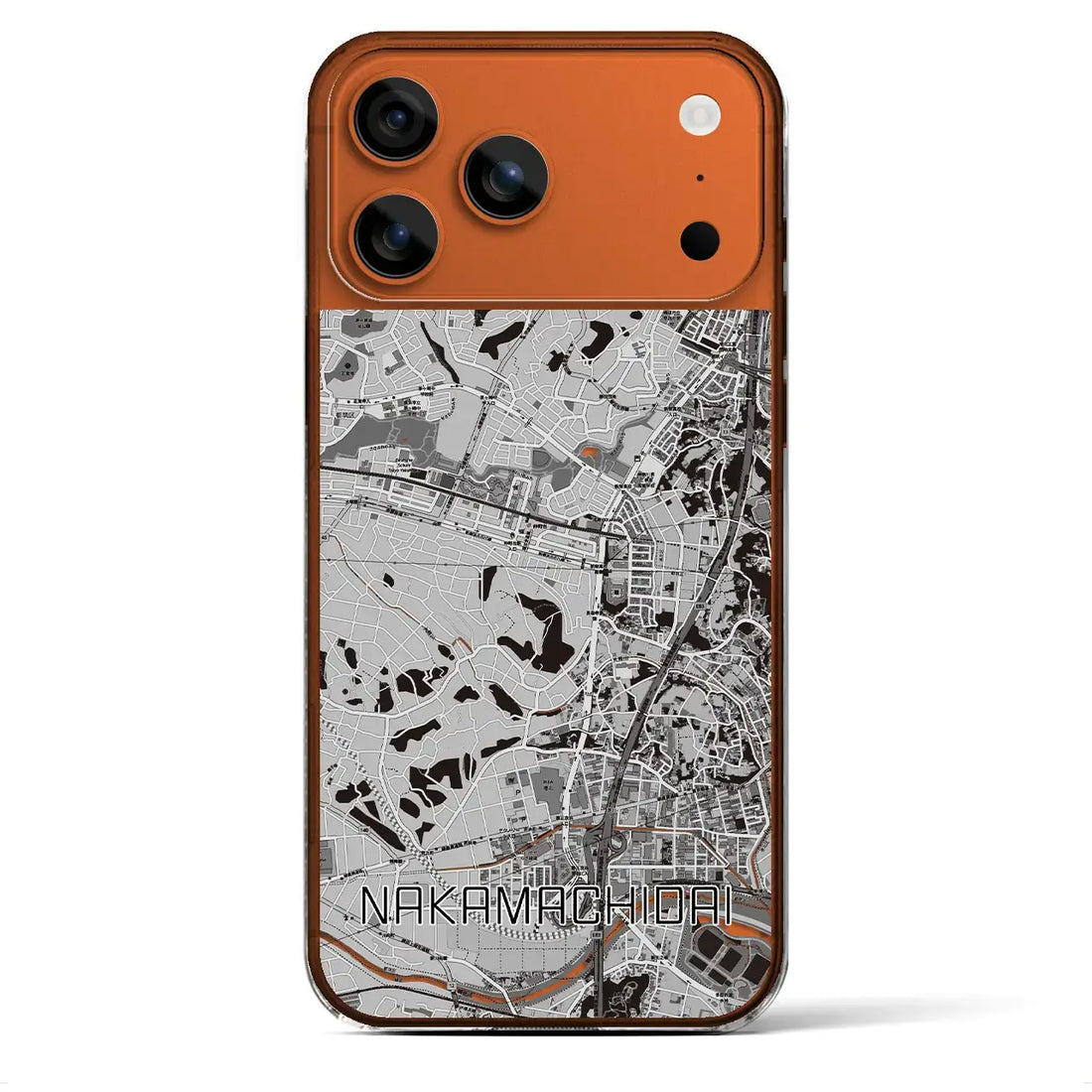 【仲町台(神奈川県)】地図柄iPhoneケース(クリアタイプ)