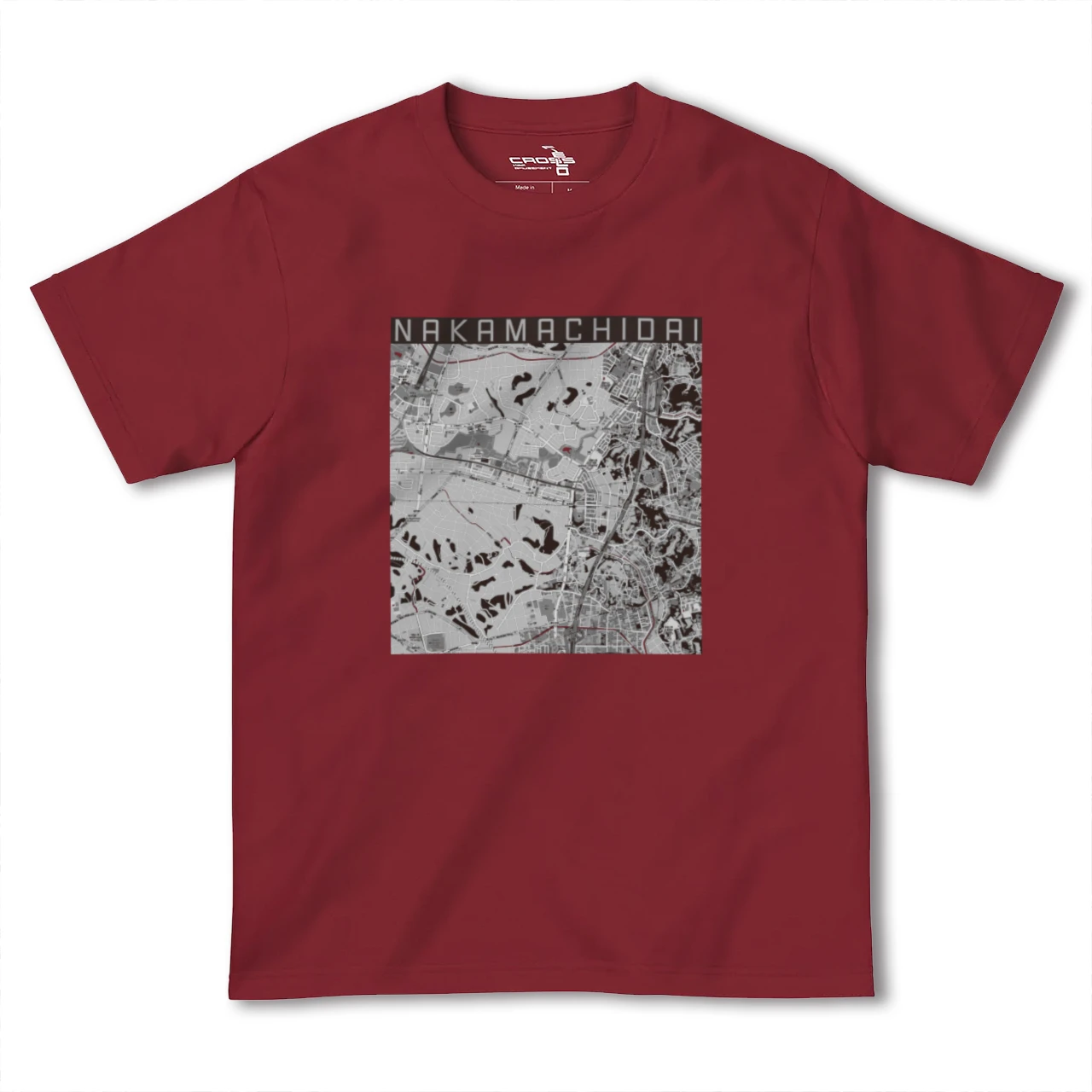 【仲町台(神奈川県)】地図柄ヘビーウェイトTシャツ