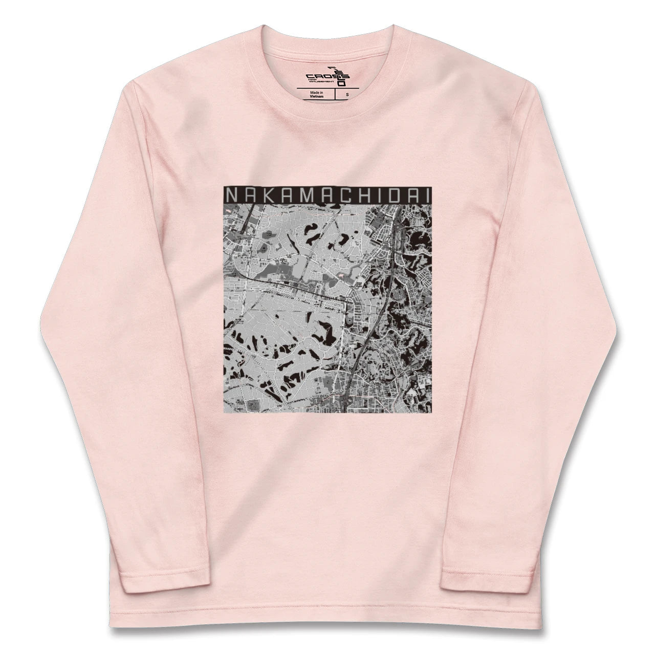 【仲町台(神奈川県)】地図柄ロングスリーブTシャツ