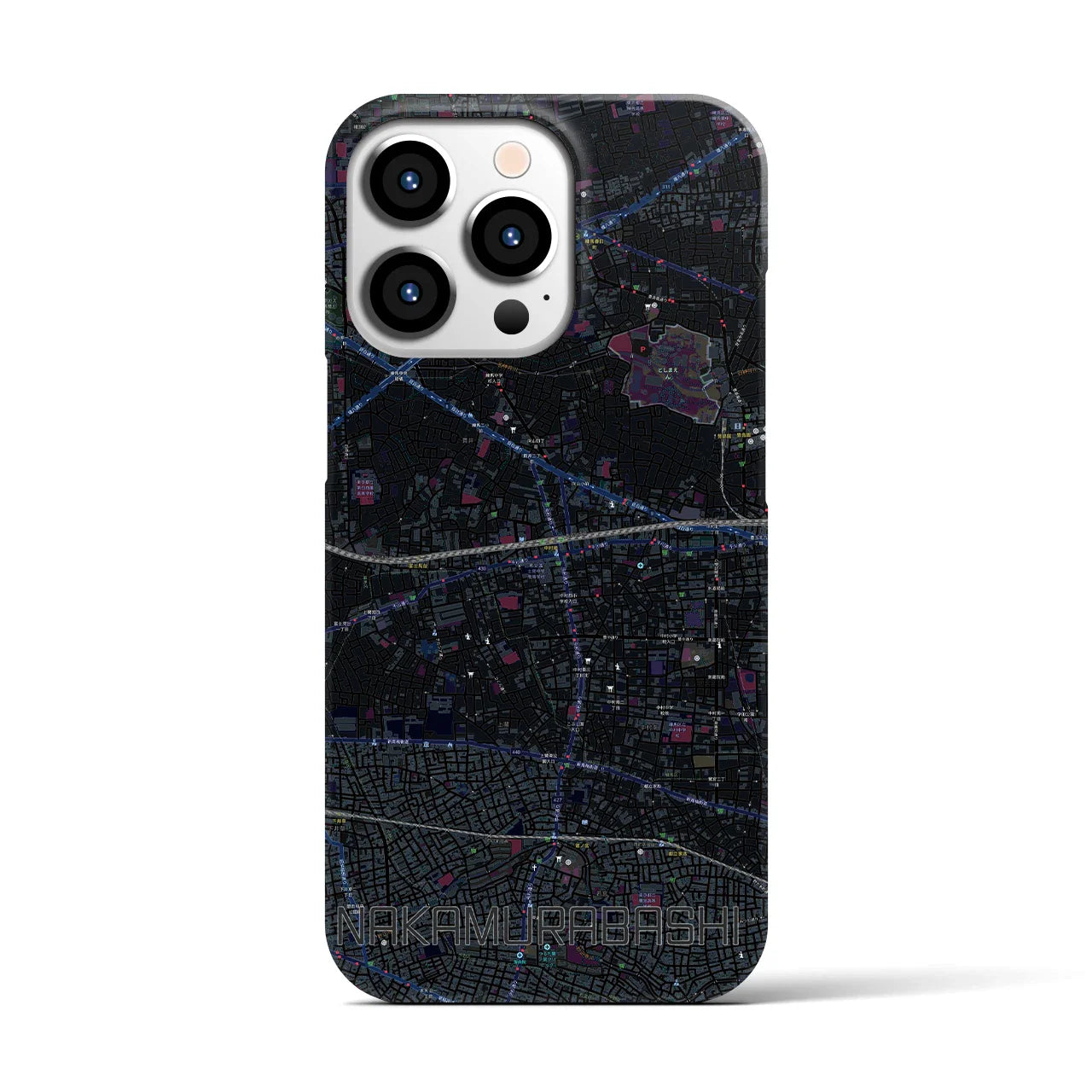 【中村橋(東京都)】地図柄iPhoneケース(バックカバータイプ)