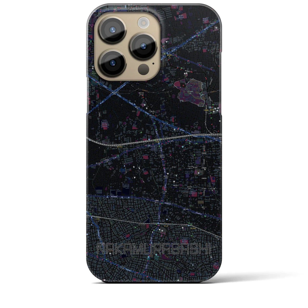 【中村橋(東京都)】地図柄iPhoneケース(バックカバータイプ)