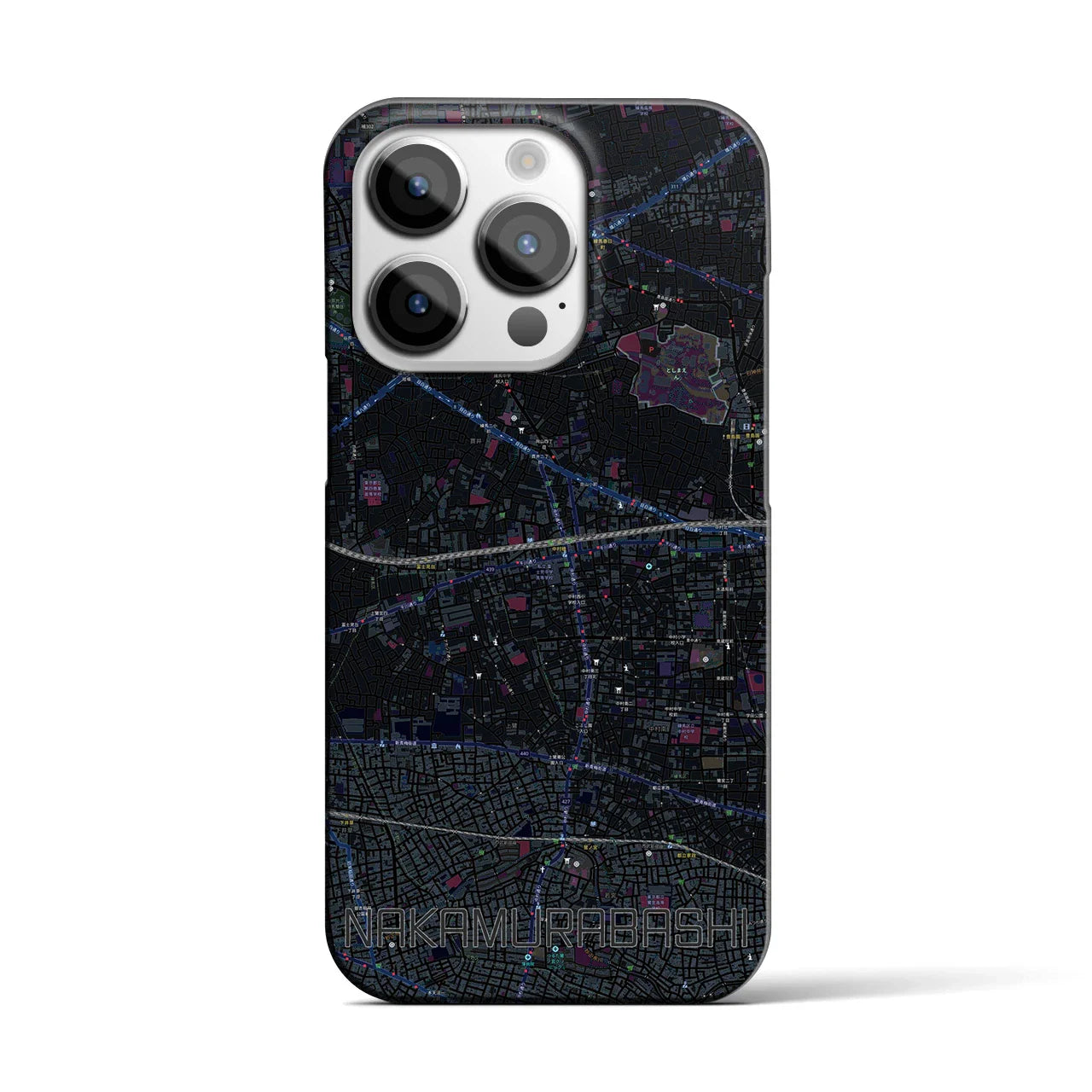 【中村橋(東京都)】地図柄iPhoneケース(バックカバータイプ)
